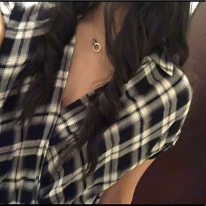 Hollister plaid blouse, NWT